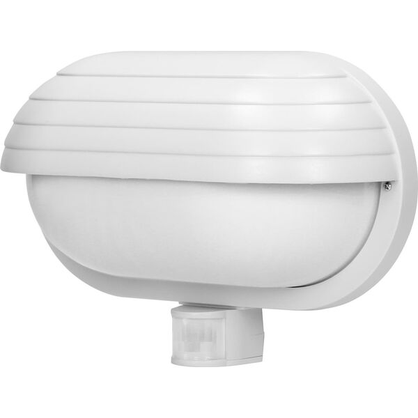 Kinkiet Orno MUSAM, oprawa ogrodowa z czujnikiem ruchu 180st, 1x60W, E27, IP44, z przesłoną, plastik, biała Symbol: LF-1/W EAN: 590825,LF-1/W 11210394 5908254816147