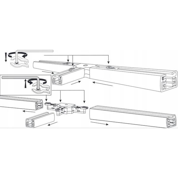 Paulmann URail Łącznik T 125mm max.1000W Biały 11221005 4000870976869