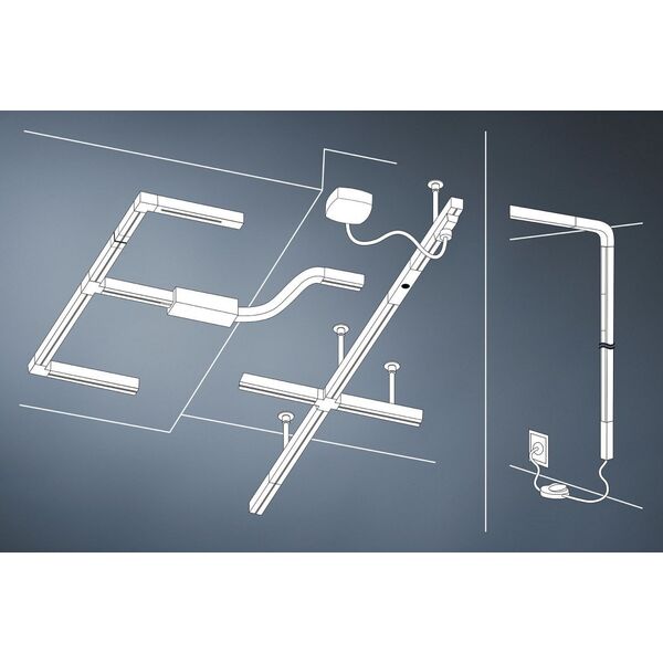 Paulmann URail System Spot Tube max. 10W GU10 Czarny Mat/Chrom 230V 11221089 4000870969182