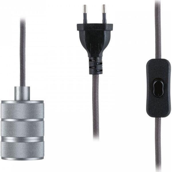 Lampa wisząca Paulmann Lampa wisząca z wyłącznikiem Neordic Tilla max.20W E27 szary-aluminium 230V 11221323 4000870784372