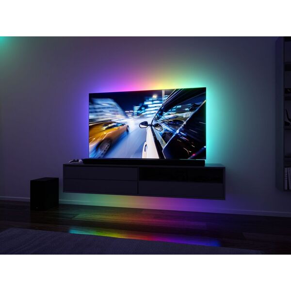 Taśma LED Paulmann Zestaw taśma LED TV 75cali  USB + pilot Dynamic Rainbow RGB 5W 5V czarny 11221330 4000870788820