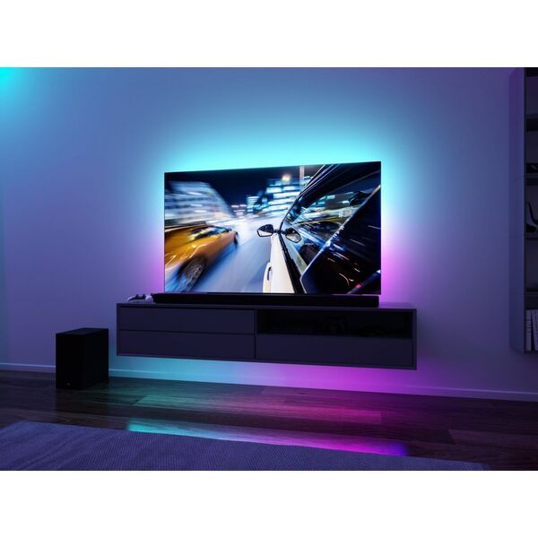 Taśma LED Paulmann Zestaw taśma LED TV 75cali  USB + pilot Dynamic Rainbow RGB 5W 5V czarny 11221330 4000870788820
