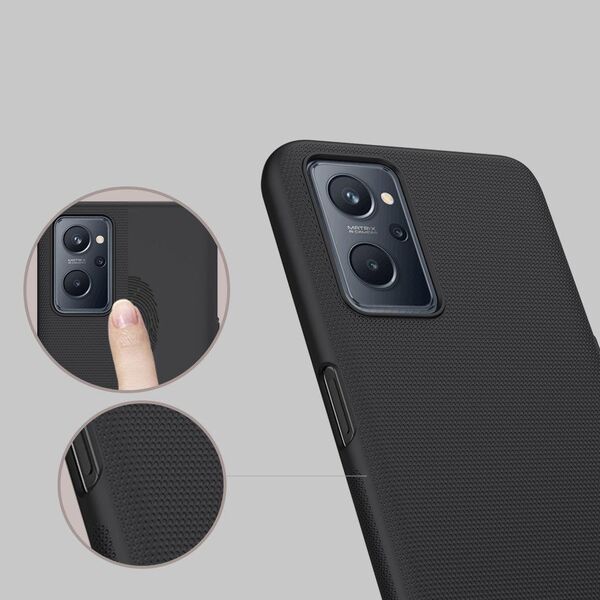 Nillkin Nillkin Super Frosted Shield Etui + Podstawka Realme 9I Czarny 11229606 6902048242999