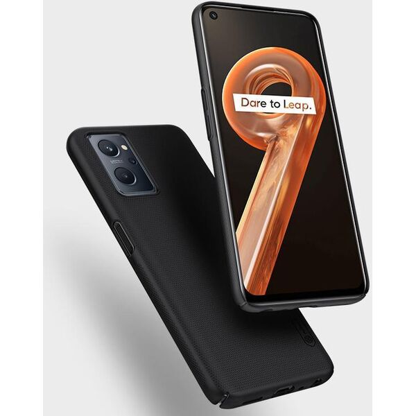 Nillkin Nillkin Super Frosted Shield Etui + Podstawka Realme 9I Czarny 11229606 6902048242999