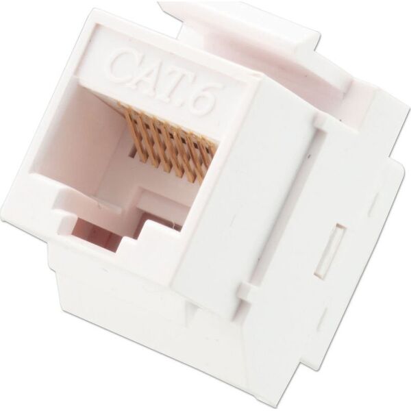 Lindy Lindy 60743 Gniazdo Keystone (łącznik modułowy) CAT6 RJ45, biały 11237743 4002888607438