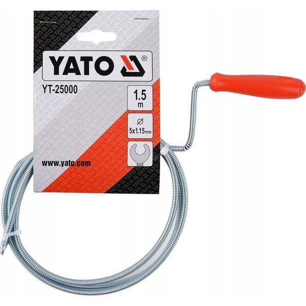 Yato YATO SPIRALA DO CZYSZCZENIA KANALIZACJI  1,5m x 5mm 11238936 5906083054266