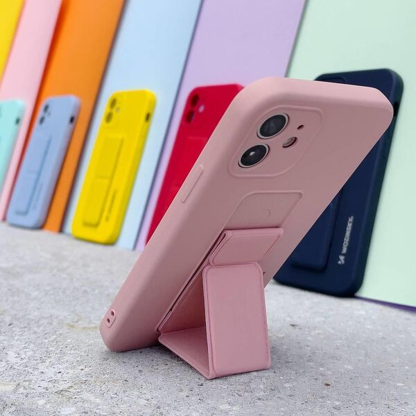 Wozinsky Wozinsky Kickstand Case Silikonowe Etui Samsung Galaxy S22+ Różowy 11243996 9145576247662