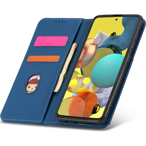 Hurtel Magnet Card Case etui do Xiaomi Redmi Note 11 Pro pokrowiec portfel na karty kartę podstawka niebieski 11255716 9145576251232