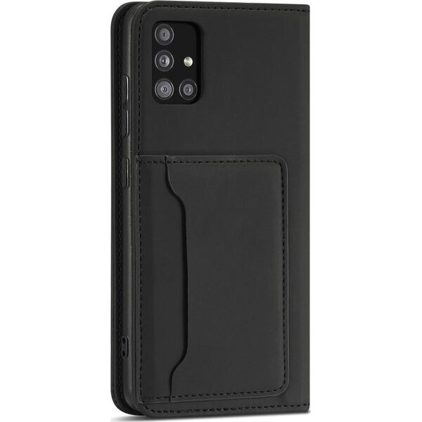 Hurtel Magnet Card Case etui do Xiaomi Redmi Note 11 pokrowiec portfel na karty kartę podstawka czarny 11259945 9145576251188