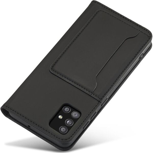 Hurtel Magnet Card Case etui do Xiaomi Redmi Note 11 pokrowiec portfel na karty kartę podstawka czarny 11259945 9145576251188