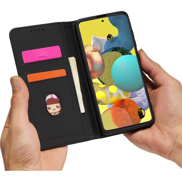 Hurtel Magnet Card Case etui do Xiaomi Redmi Note 11 pokrowiec portfel na karty kartę podstawka czarny 11259945 9145576251188