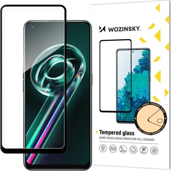 Wozinsky Wozinsky super wytrzymałe szkło hartowane Full Glue na cały ekran z ramką Case Friendly Realme 9 Pro + (9 Pro Plus) czarny 11259957 5907769309854