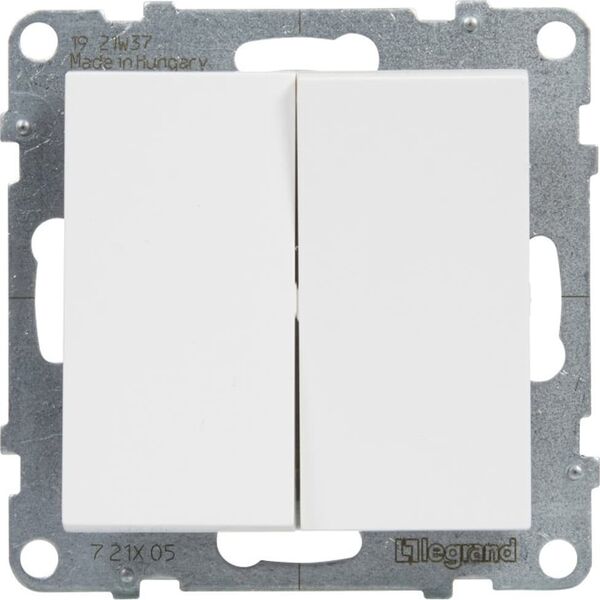 Legrand SUNO Łącznik schodowy podwójny biały 10AX 250V zaciski automatyczne 721108 11263805 3414972040723