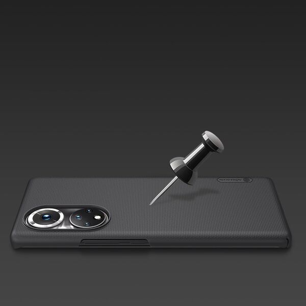 Nillkin Nillkin Super Frosted Shield Etui + Podstawka Honor 50 Pro Czarny 11264133 6902048222113