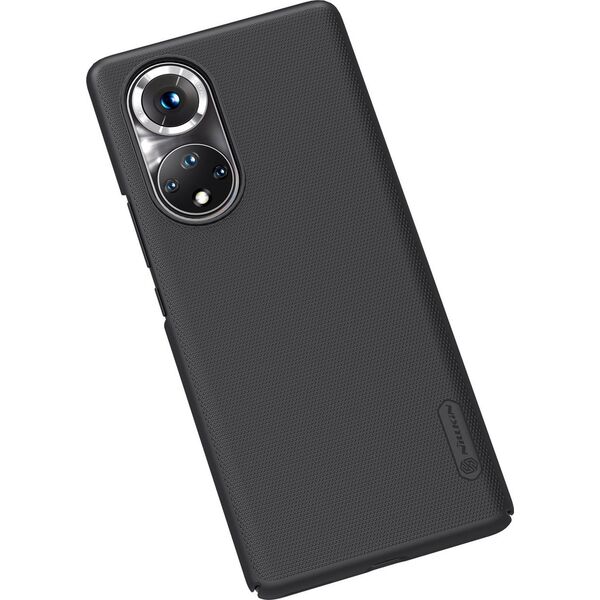 Nillkin Nillkin Super Frosted Shield Etui + Podstawka Honor 50 Pro Czarny 11264133 6902048222113