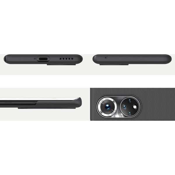 Nillkin Nillkin Super Frosted Shield Etui + Podstawka Honor 50 Pro Czarny 11264133 6902048222113