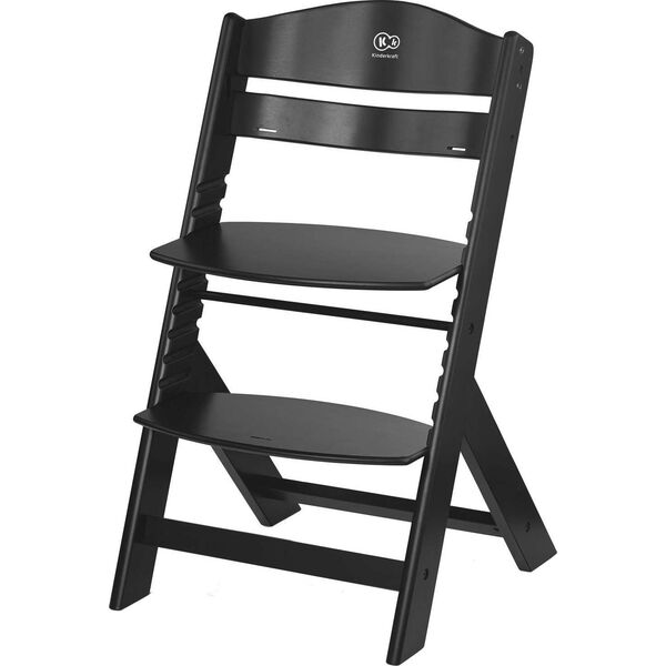 KinderKraft Drewniane Krzesełko do karmienia 2w1 Enock Black 11264910 5902533920358