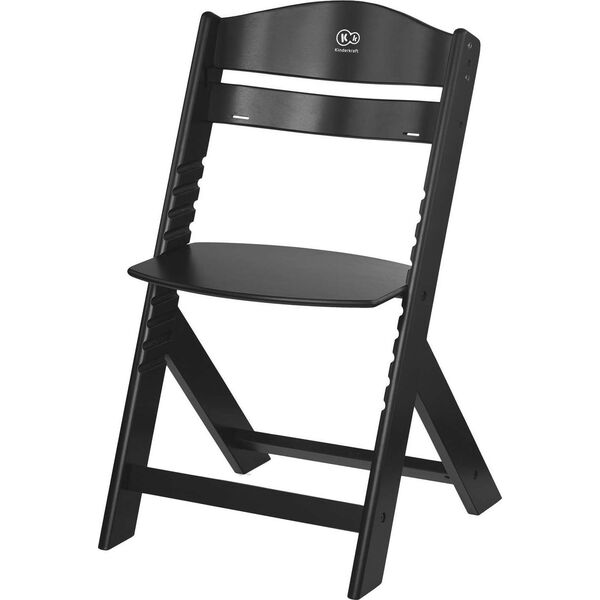 KinderKraft Drewniane Krzesełko do karmienia 2w1 Enock Black 11264910 5902533920358