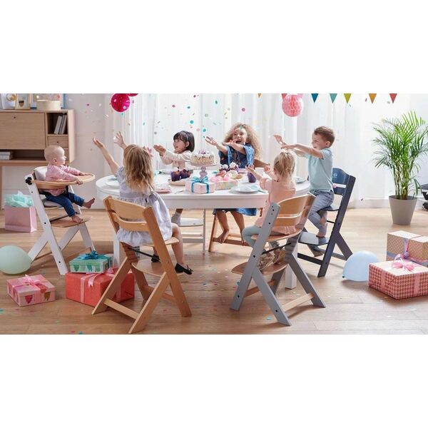 KinderKraft Drewniane Krzesełko do karmienia 2w1 Enock Black 11264910 5902533920358