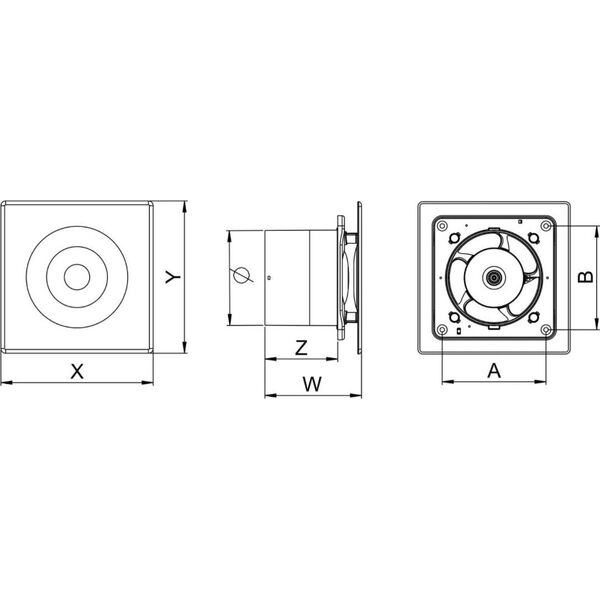 AWENTA Wentylator łazienkowy dwubiegunowy Loop fi100 42/70m3/h 4/6W 230V biały Awenta WL100 11266721 5905033309715