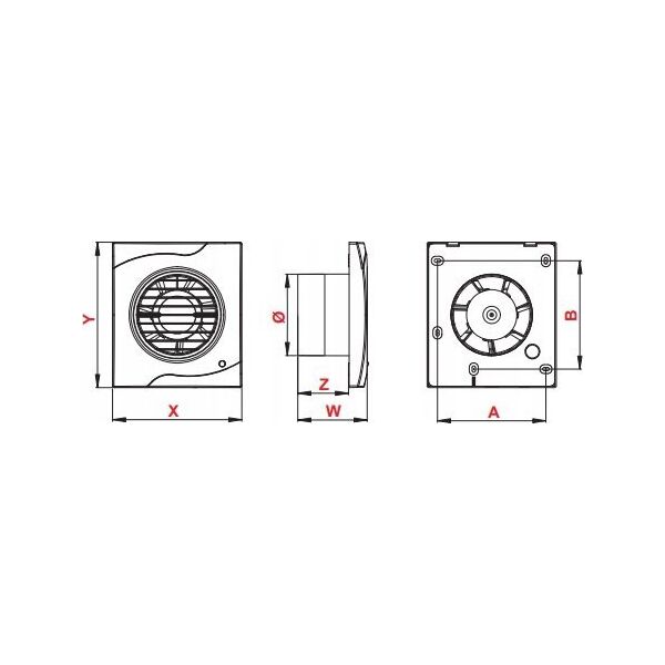 AWENTA Wentylator łazienkowy Vecco fi100 95m3/h 14W 230V biały Awenta WV100 11267659 5905033302594
