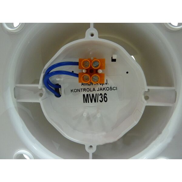 AWENTA Korpus wentylatora Silent Awenta KWS100M 100M fi100mm 75m3/h 4,4W 230V z mikrofalowym czujnikiem ruchu z wyłącznikiem czasowym biały 11268997 5905033307803