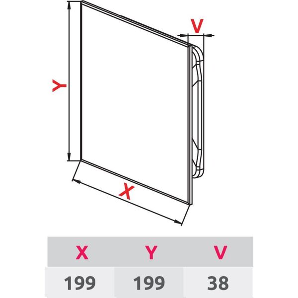 AWENTA Panel dekoracyjny Awenta PTGG125M do korpusu wentylatora Trax Glass fi125mm szary mat 11269006 5905033307858