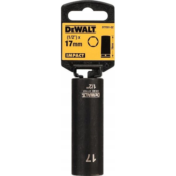 Dewalt nasadka 17mm 1/2c impact socket deep 11273318 5035048543399