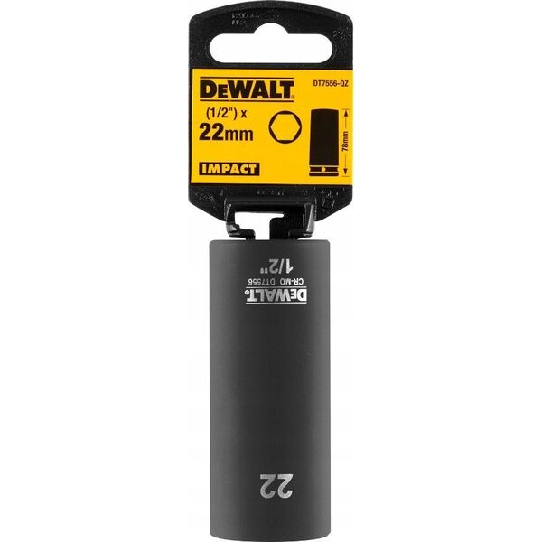 Dewalt nasadka 22mm 1/2c impact socket deep 11273320 5035048543443