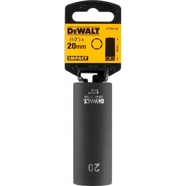 Dewalt nasadka 20mm 1/2c impact socket deep 11273323 5035048543429