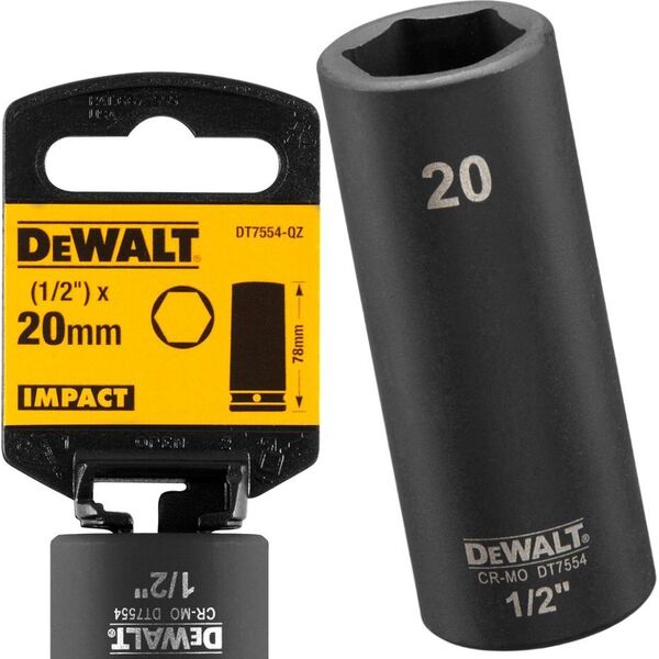 Dewalt nasadka 20mm 1/2c impact socket deep 11273323 5035048543429