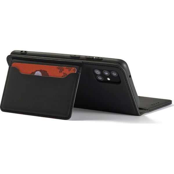 Hurtel Magnet Card Case etui do Xiaomi Redmi Note 11 Pro pokrowiec portfel na karty kartę podstawka czarny 11275279 9145576251225