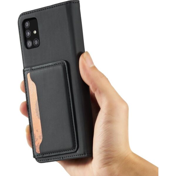 Hurtel Magnet Card Case etui do Xiaomi Redmi Note 11 Pro pokrowiec portfel na karty kartę podstawka czarny 11275279 9145576251225