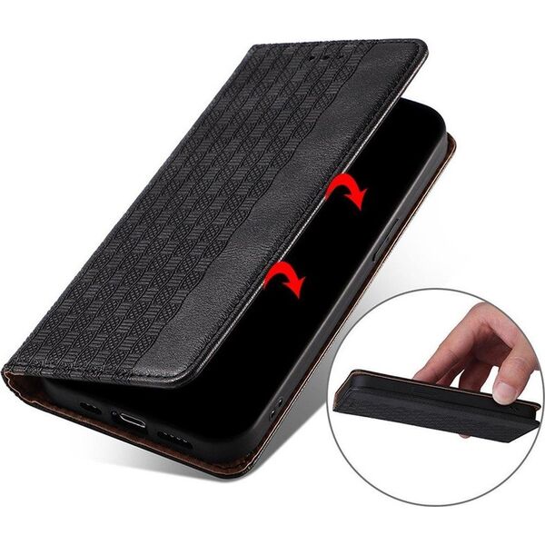 Hurtel Magnet Strap Case etui do Xiaomi Redmi Note 11 Pro pokrowiec portfel + mini smycz zawieszka czarny 11277045 9145576250549