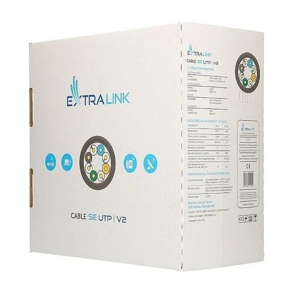 ExtraLink EXTRALINK KABEL SKRĘTKA CAT5E UTP (U/UTP) V2 INDOO 11277468 5903148919690