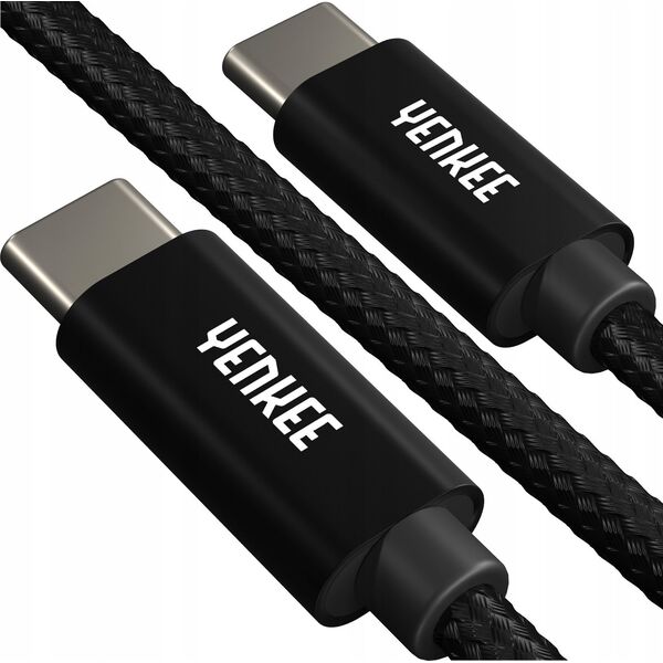 Kabel USB Yenkee USB-C - USB-C 1 m Czarny (35055946) 11283900 8590669321377