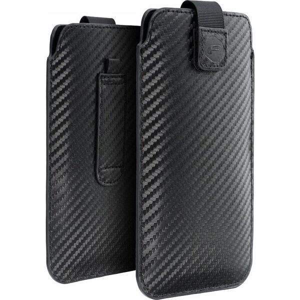 ForCell Futerał Forcell POCKET Carbon - Model 17 - do SAMSUNG A02s / A03s / A12 / A21s / A32 5G / A42 5G / A72 5G / M12 XIAOMI Redmi 9A / 9AT / 9c / Note 10 11465640 5903396127397
