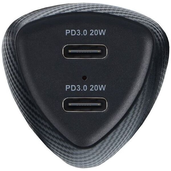 Ładowarka ForCell FORCELL CARBON ładowarka samochodowa Typ C 3.0 PD20W + Typ C 3.0 PD20W CC50-2C czarna (Total 40W) 11466630 5903396133787