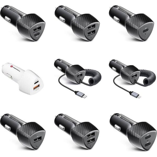 Ładowarka ForCell FORCELL CARBON ładowarka samochodowa USB QC 3.0 18W CC50-1A czarny (Total 18W) 11466644 5903396133800
