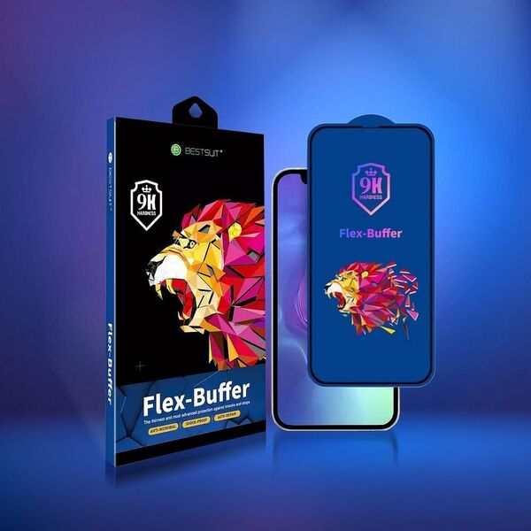 Bestsuit Szkło hybrydowe Bestsuit Flex-Buffer 5D z powłoką antybakteryjną Biomaster do iPhone Xs Max/11 Pro max czarny 11467681 5903396130267
