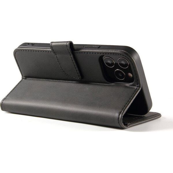 Hurtel Magnet Case elegancki futerał etui pokrowiec z klapką i funkcją podstawki Motorola Moto G 2022 czarny 11471727 9145576255018