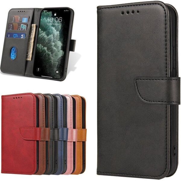 Hurtel Magnet Case elegancki futerał etui pokrowiec z klapką i funkcją podstawki Honor Magic 4 Pro czarny 11471729 9145576254967