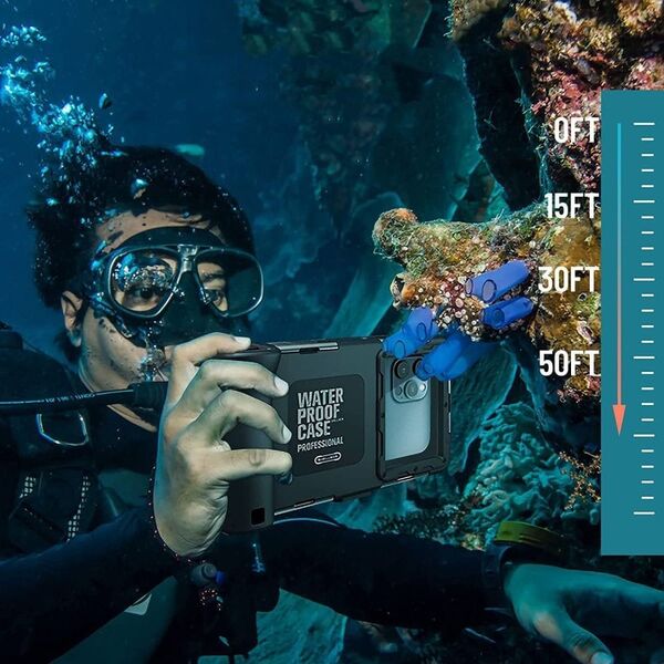 TECH-PROTECT IPX8 UNIVERSAL DIVING WATERPROOF CASE BLACK 11479806 9589046924552