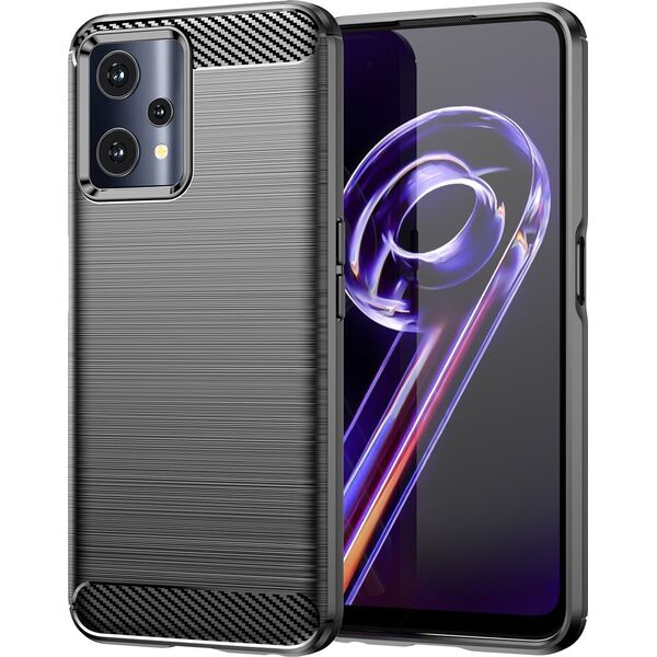 Hurtel Carbon Case elastyczne etui pokrowiec Realme 9 Pro czarny 11538382 9145576249215