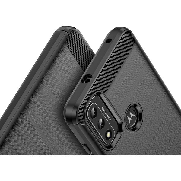 Hurtel Carbon Case elastyczne etui pokrowiec Motorola Moto G Play 2022 czarny 11538387 9145576255148
