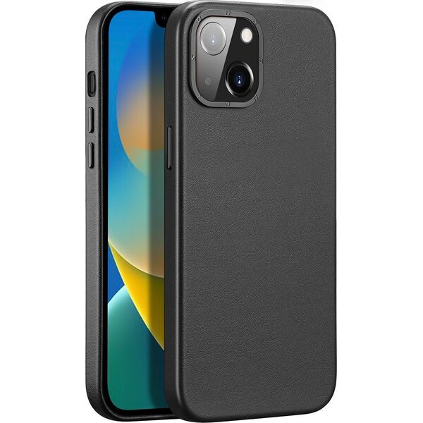 Dux Ducis Dux Ducis Grit skórzane etui do iPhone 14 Max elegancki pokrowiec ze sztucznej skóry (kompatybilne z MagSafe) czarny 11538913 6934913036945