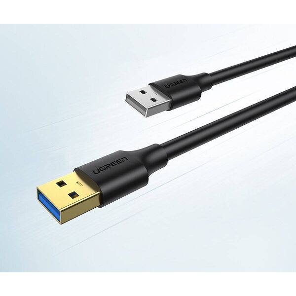 Kabel USB Ugreen USB-A - USB-A 3 m Czarny (90576) 11540342 6957303895762