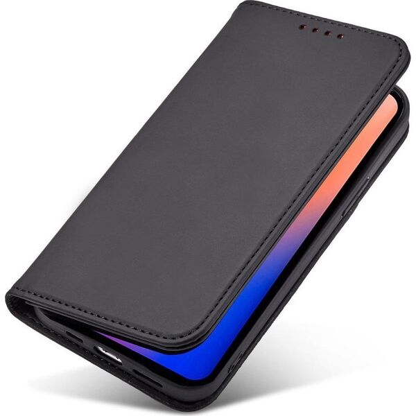 Hurtel Magnet Card Case etui do iPhone 12 pokrowiec portfel na karty kartę podstawka czarny 11542283 9145576250747
