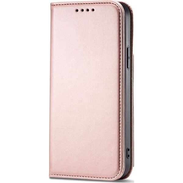 Hurtel Magnet Card Case etui do iPhone 12 Pro Max pokrowiec portfel na karty kartę podstawka różowy 11542291 9145576250846