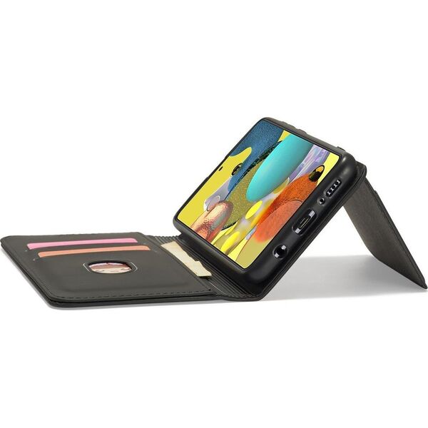 Hurtel Magnet Card Case etui do Samsung Galaxy A12 5G pokrowiec portfel na karty kartę podstawka czarny 11542298 9145576251027